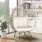 Costway Patio Oversized Rattan Egg Chair Lounge Basket with 4 Cushions for Indoor Outdoor